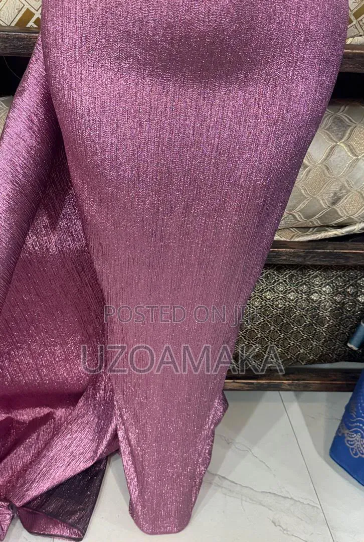 Deep Blue and Pink Damask Material