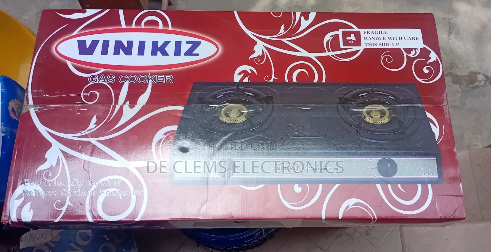 Vinikiz 2 Burner Stainless (Black) Table Top Cooker