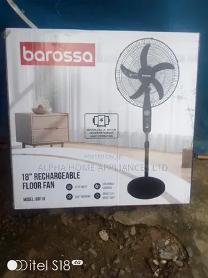 Barossa 18" Rechargeable Fan Black Colour