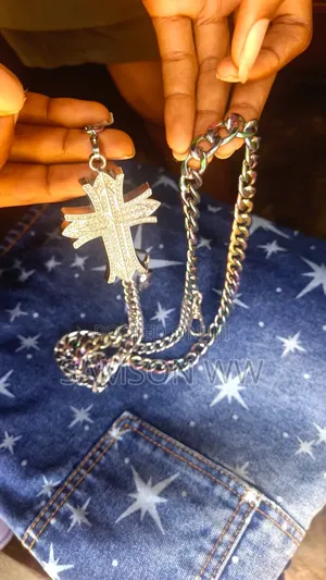 Stylish Crystal Cross Jeans Chain - Rainbow Iridescent Trouser Chain