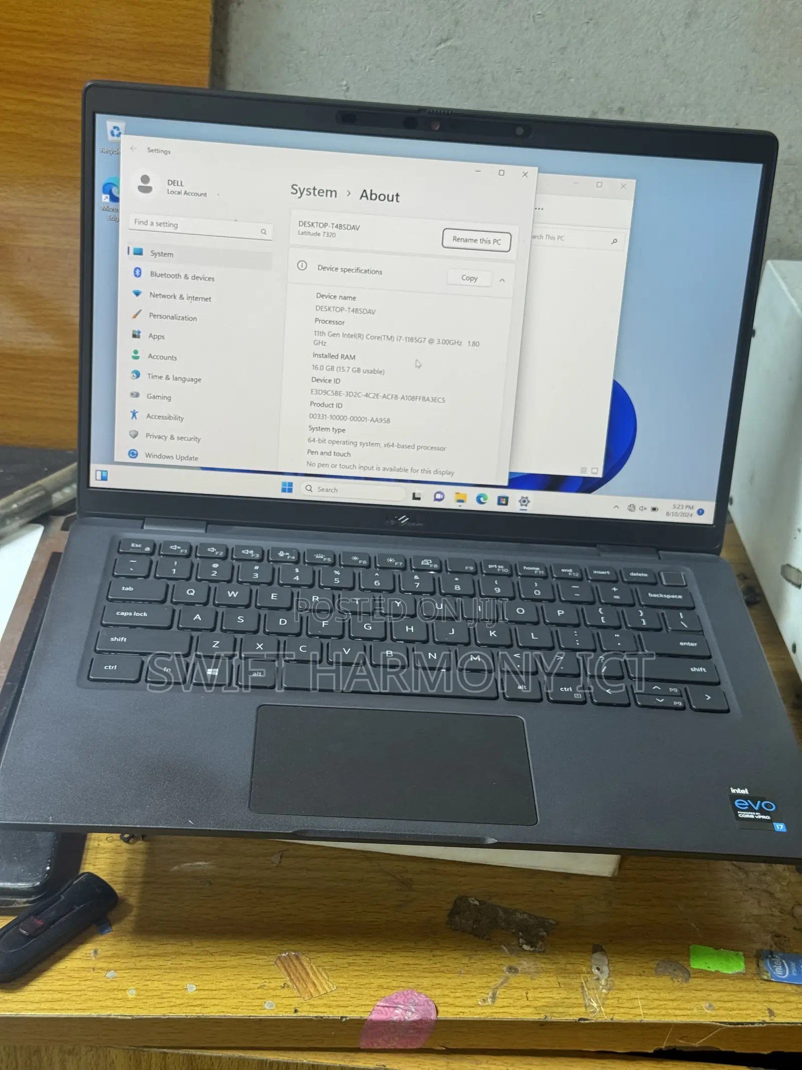 Laptop Dell Latitude 7320 16GB Intel Core i7 SSD 256GB