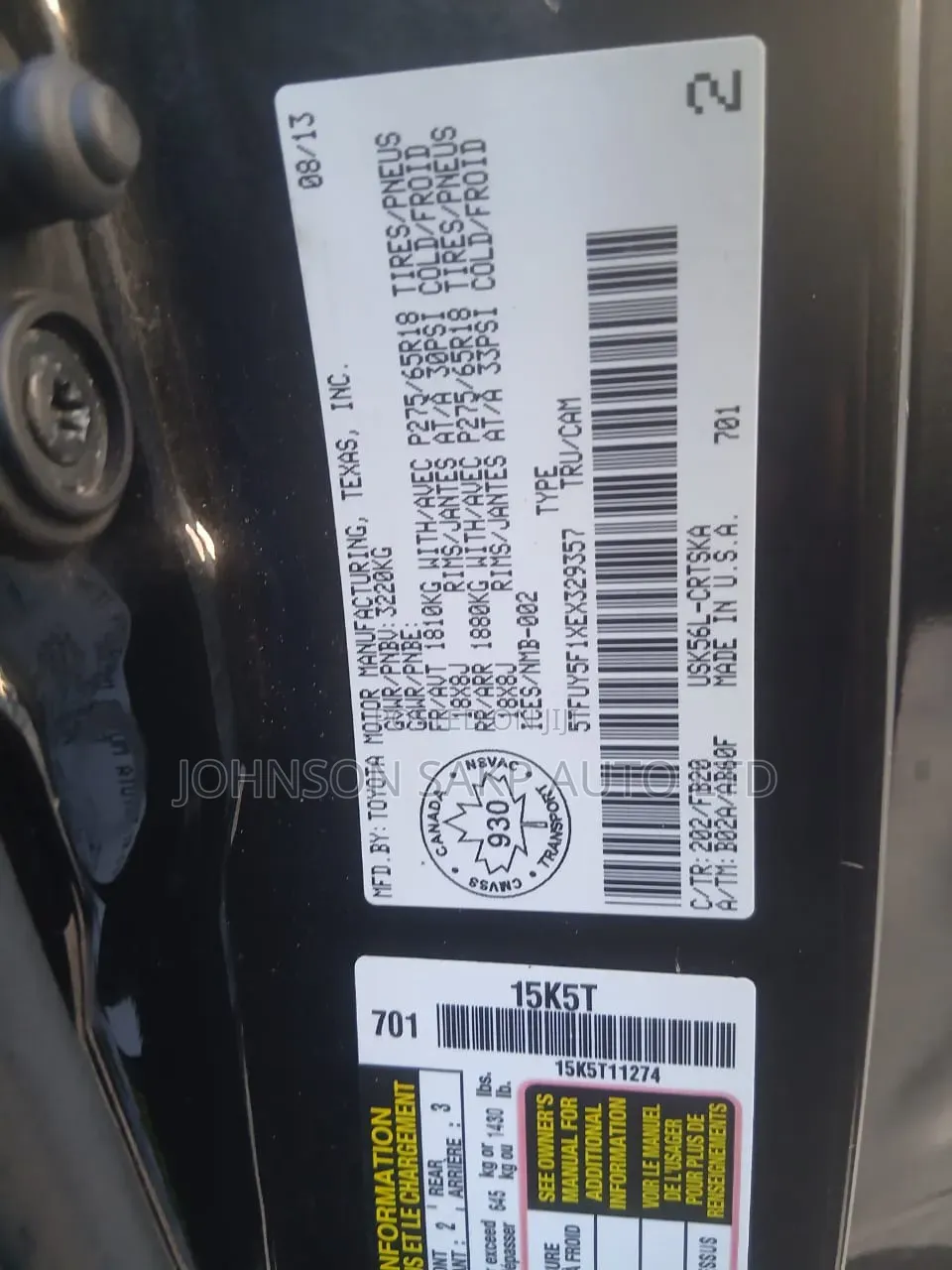 Toyota Tundra 2014 Black