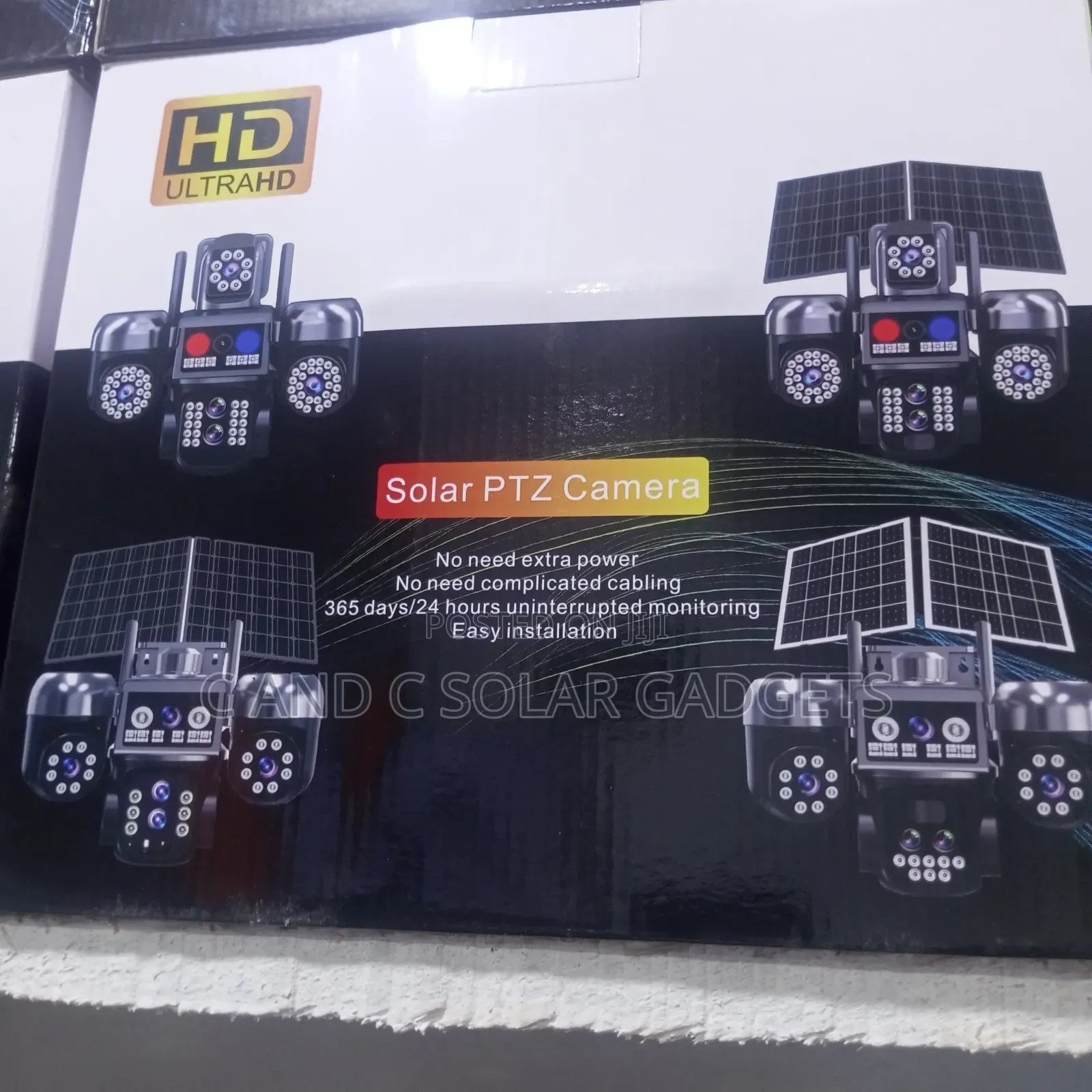 HiEasy 5 Lens Double Panels 4 Way Video Solar PTZ Camera