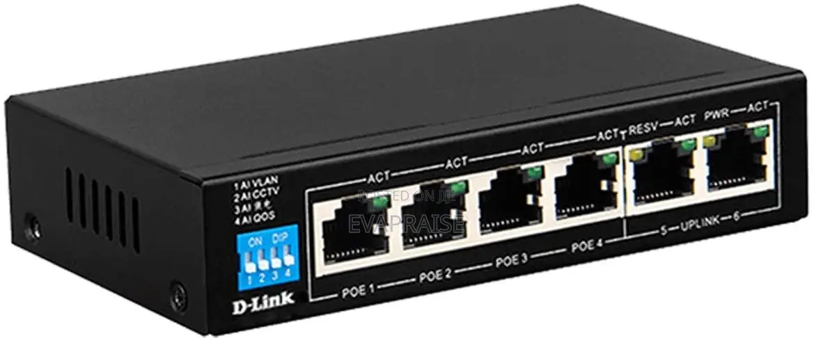 D-Link 6-Port 10/100 Long-Range PoE+ Switch