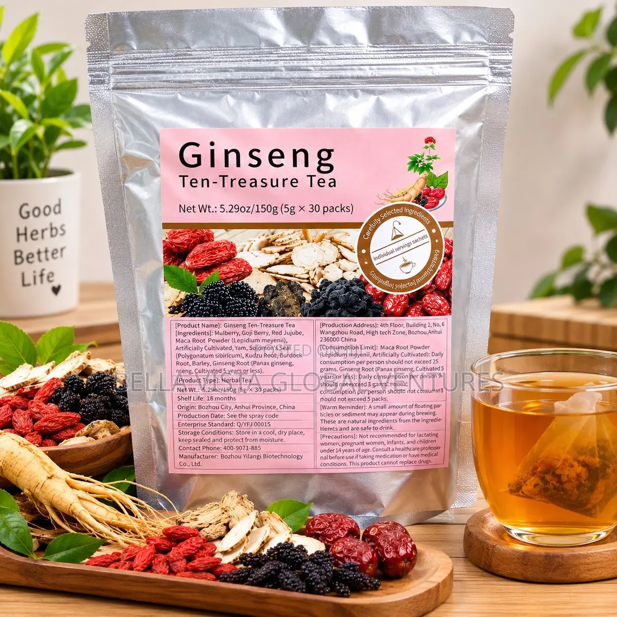 Ginseng Ten-Treasure Herbal Tea 150g – 30 Sachets