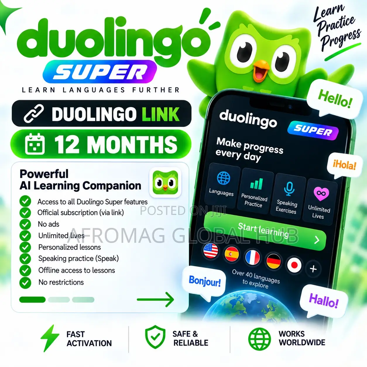 Duolingo Super | 12 Months | Personal Account | Redeem Link