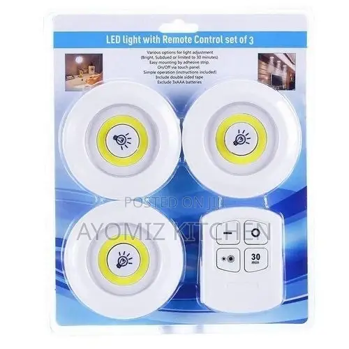 3pcs Led Light With Remote Control