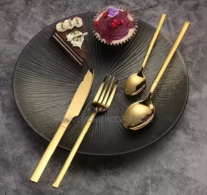 Thick Golden Cutlery Set