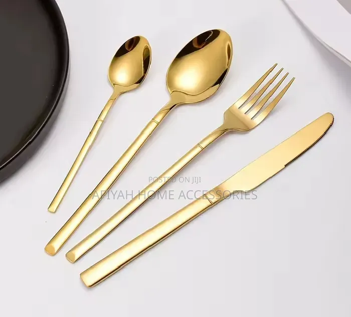 Thick Golden Cutlery Set