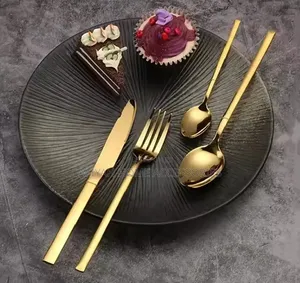 Thick Golden Cutlery Set