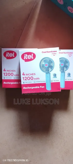 Itel 4 Inches 1200 Rechargeable Fan