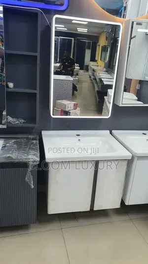 Bathroom Cabinet With Shelves LED Mirror