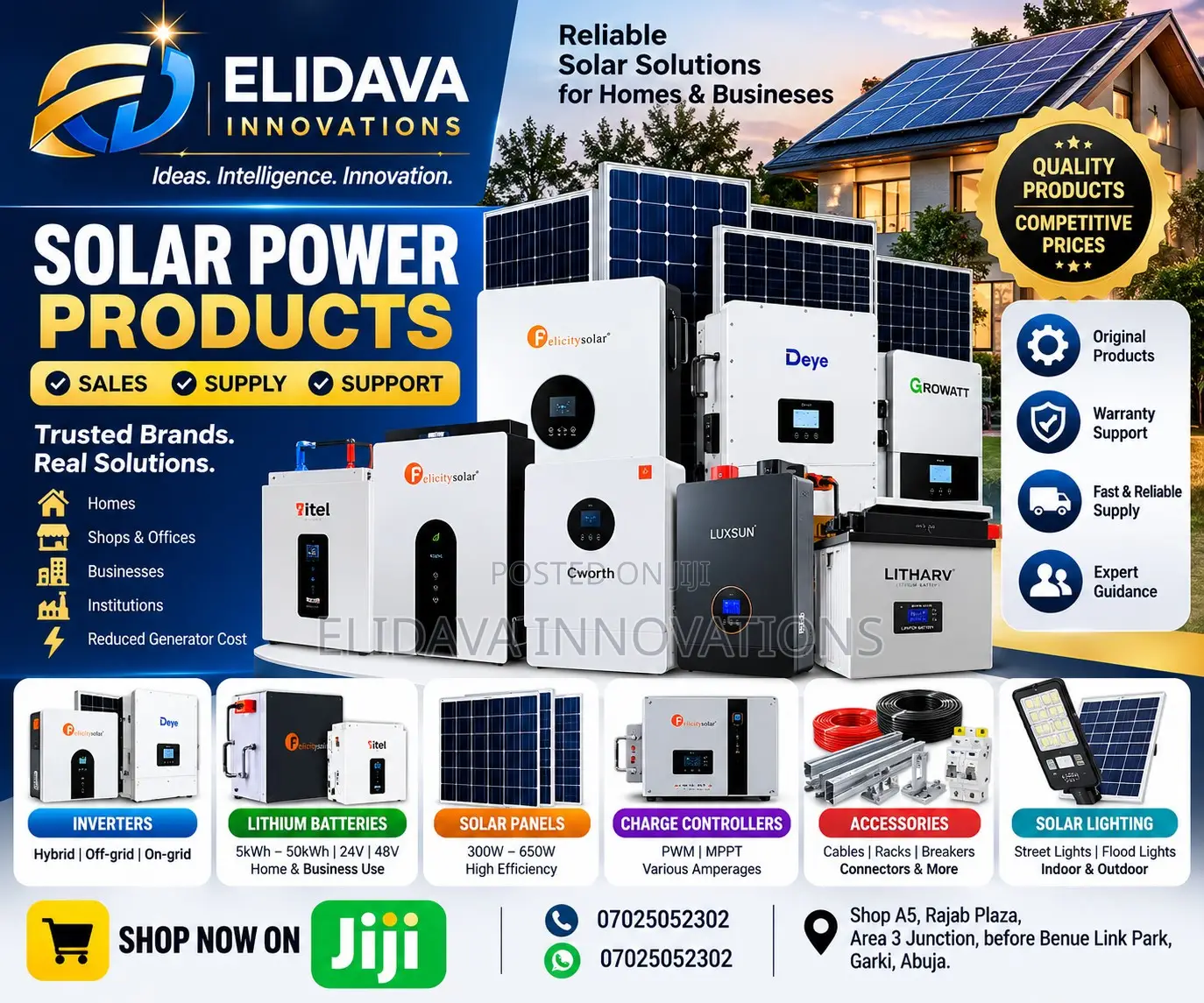 Solars and Inverters Different Brands