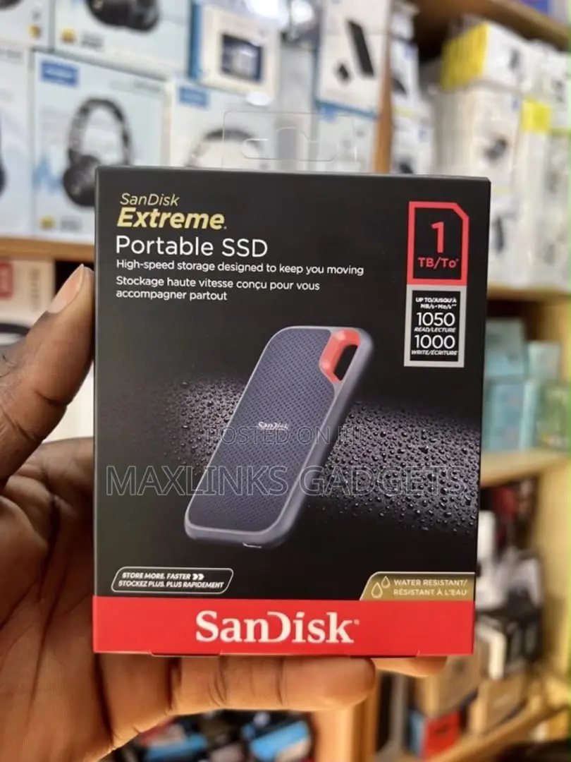 Sandisk Extreme. 1TB Portable SSD Up to 1050mbps Original