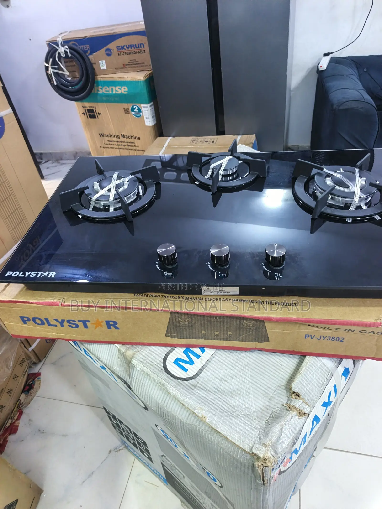Polystar 3-Burner Gas Hob for Home Kitchen Improvement