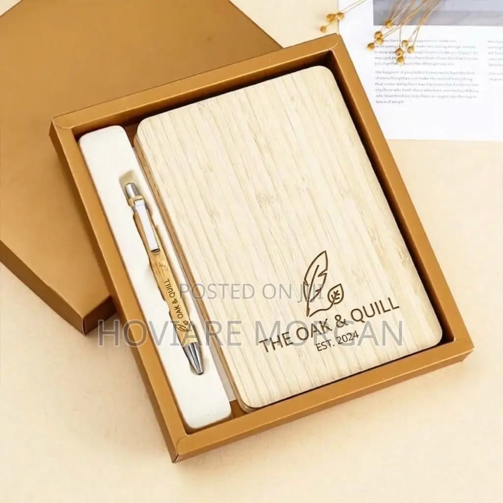 Boxed Bamboo Cooperate Gift Set (Notepad and Pen)