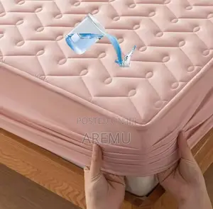 100% Waterproof Fitted Sheet Solid Color Cotton