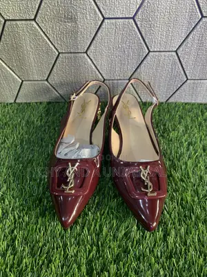YSL Patent Slingbacks
