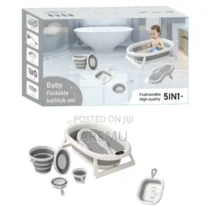 5in1 Baby Folding Bathtub Set Newborn Baby Bath Basin