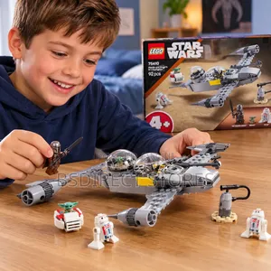 LEGO Star Wars Mando and Grogu's Starfighter 92- Piece Playset Ages 4+