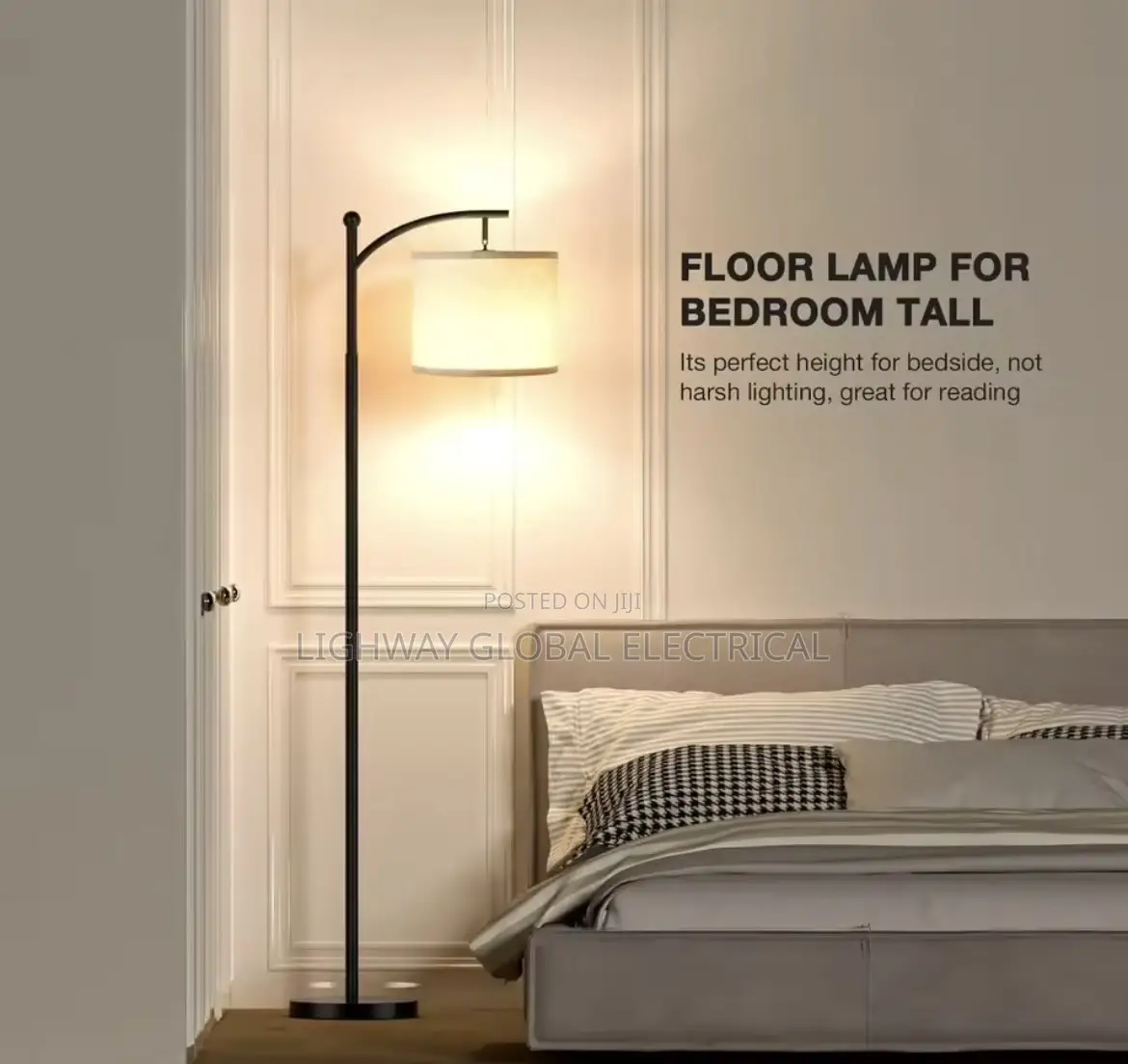 Nice Arc Modern Floor Lamp With Adjustable Hanging Lamp Shade
