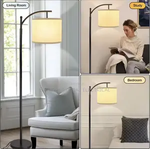 Nice Arc Modern Floor Lamp With Adjustable Hanging Lamp Shade