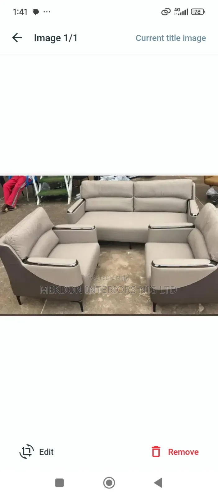 High Quality Leather Sofa (Turkish)