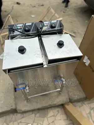 Double Tank Standing Deep Fryer With Tap Full Electric