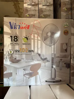 Vinwell 18 Inches Rechargeable Solar Fan