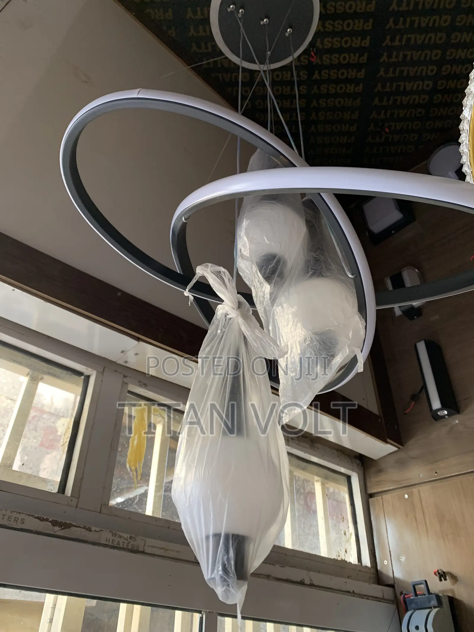 Mordern LED Orbital Globe Ring Chandelier