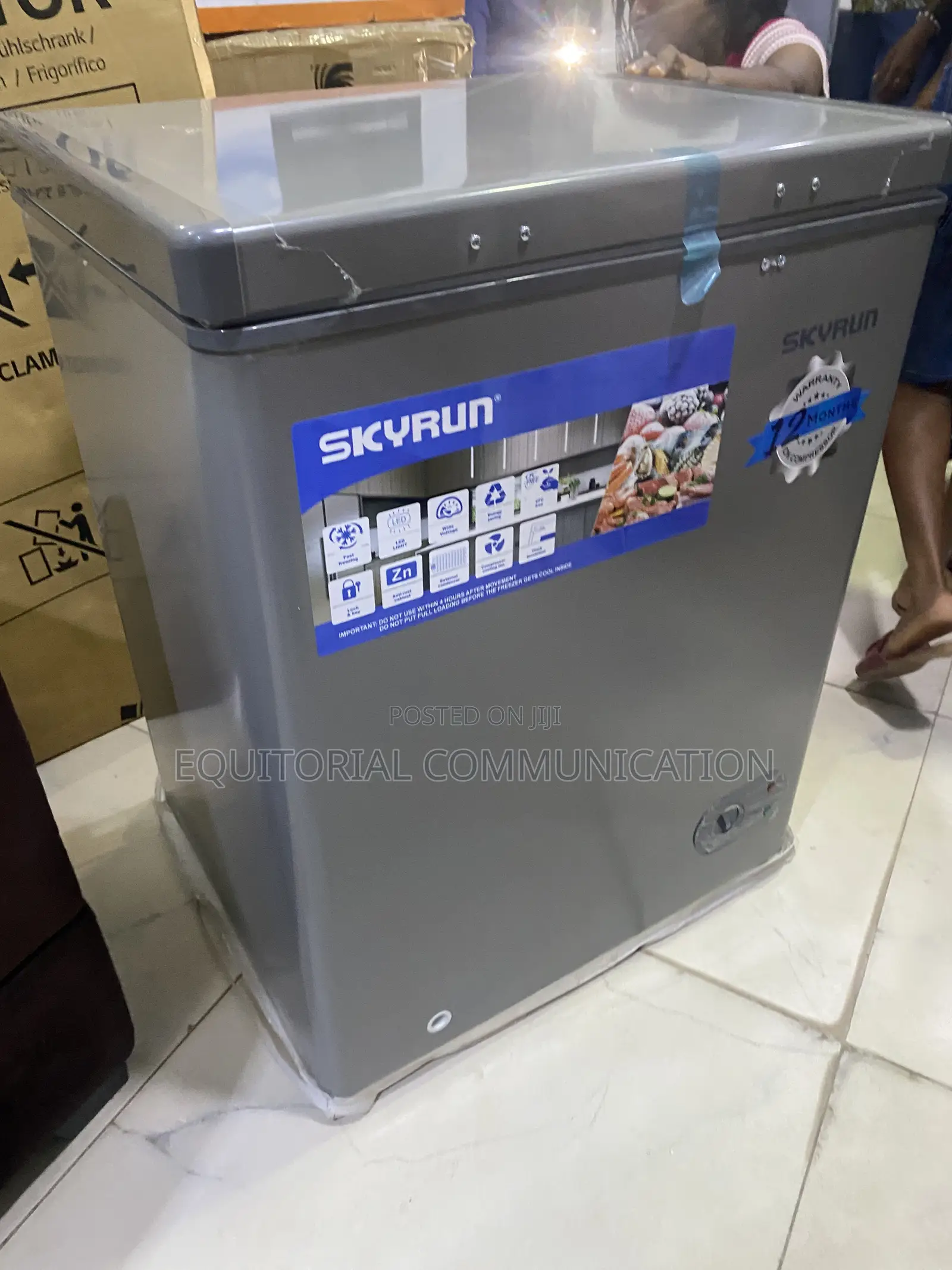 SKYRUN BD-100HNW 100L Space-Saving Chest Deep Freezer