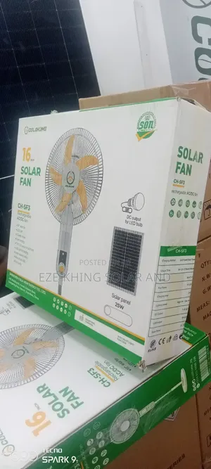 Cola Solar Rechargeable Fan
