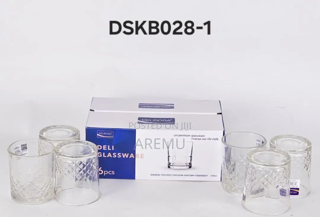 6pcs Whiskey Glass Cup 210ml