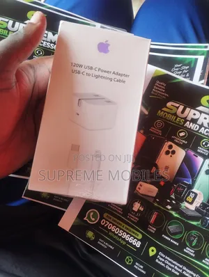 120W Original iPhone Charger: Type C to Lightening