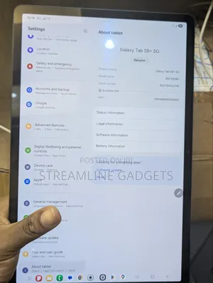 Samsung Galaxy Tab S8+ 128 GB Gray