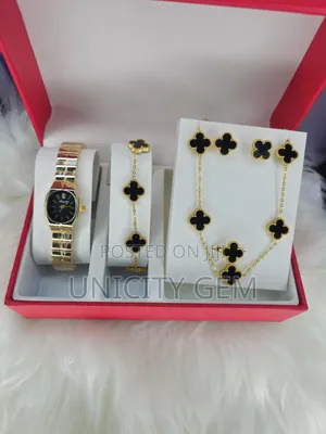 Luxury Jewelry & Wristwatch Gift Set With Box | Perfect Birthday Gift