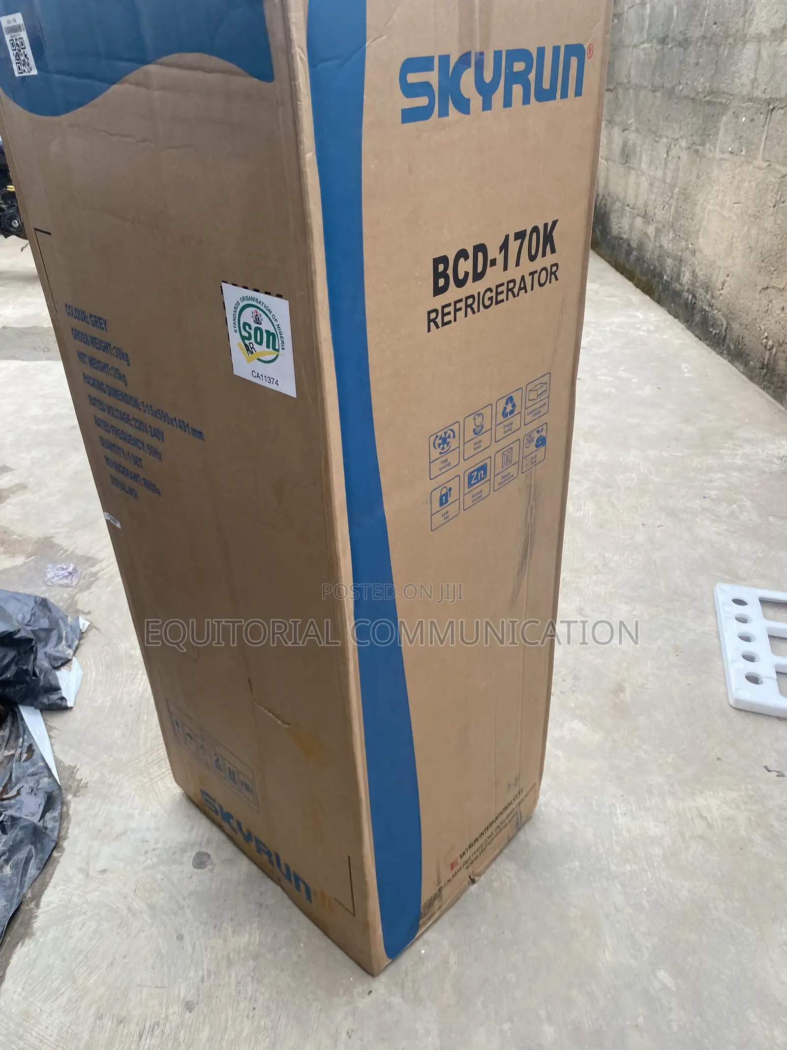 SKYRUN BCD-170K 170L Space-Efficient Bottom Freezer Fridge