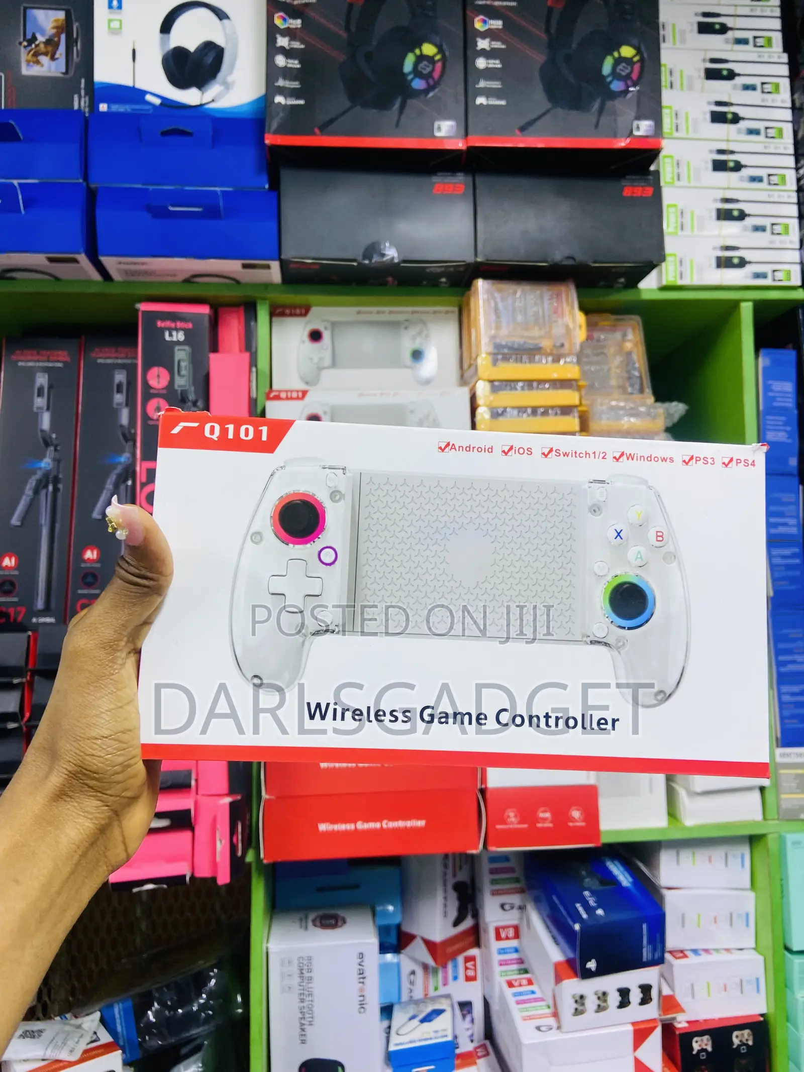 Q101 Wireless Gaming Controller RGB LED Multi Platform Gamepad