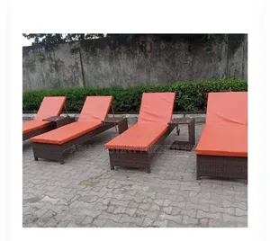 Rattan Pool Bed With Side Sool