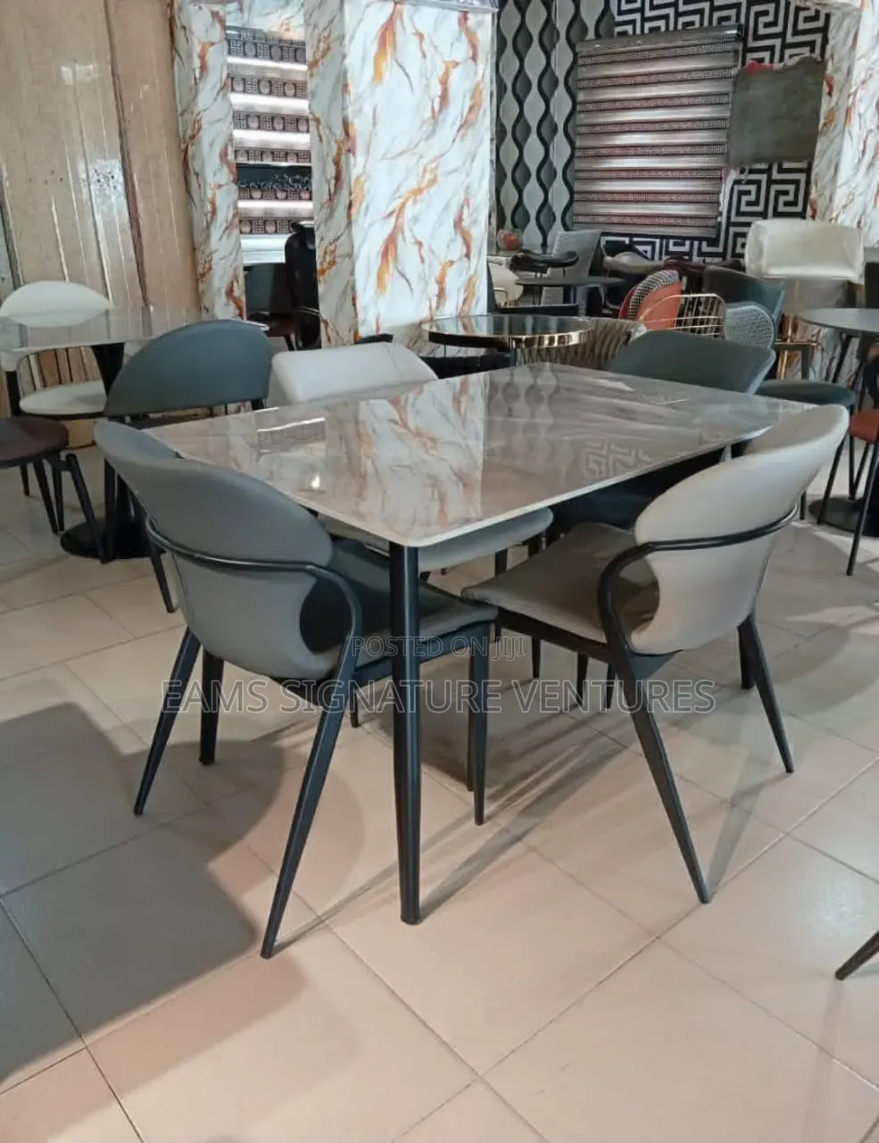Marble Dinning With Four Seater