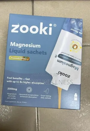 Zooki Magnesium Glycinate Liquid Sachets_30 Sacht - Pineapple Flavour