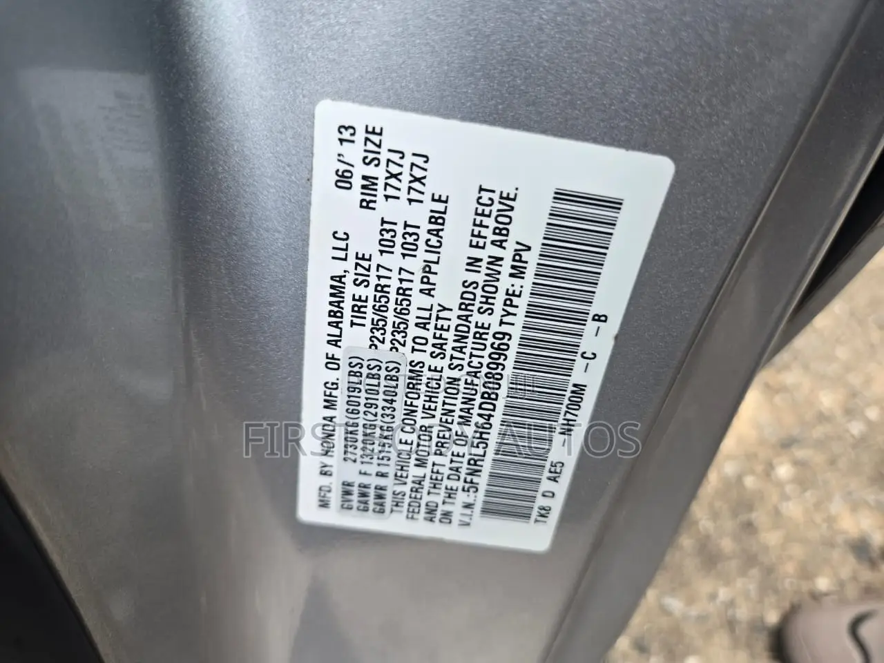 Honda Odyssey 2013 Silver