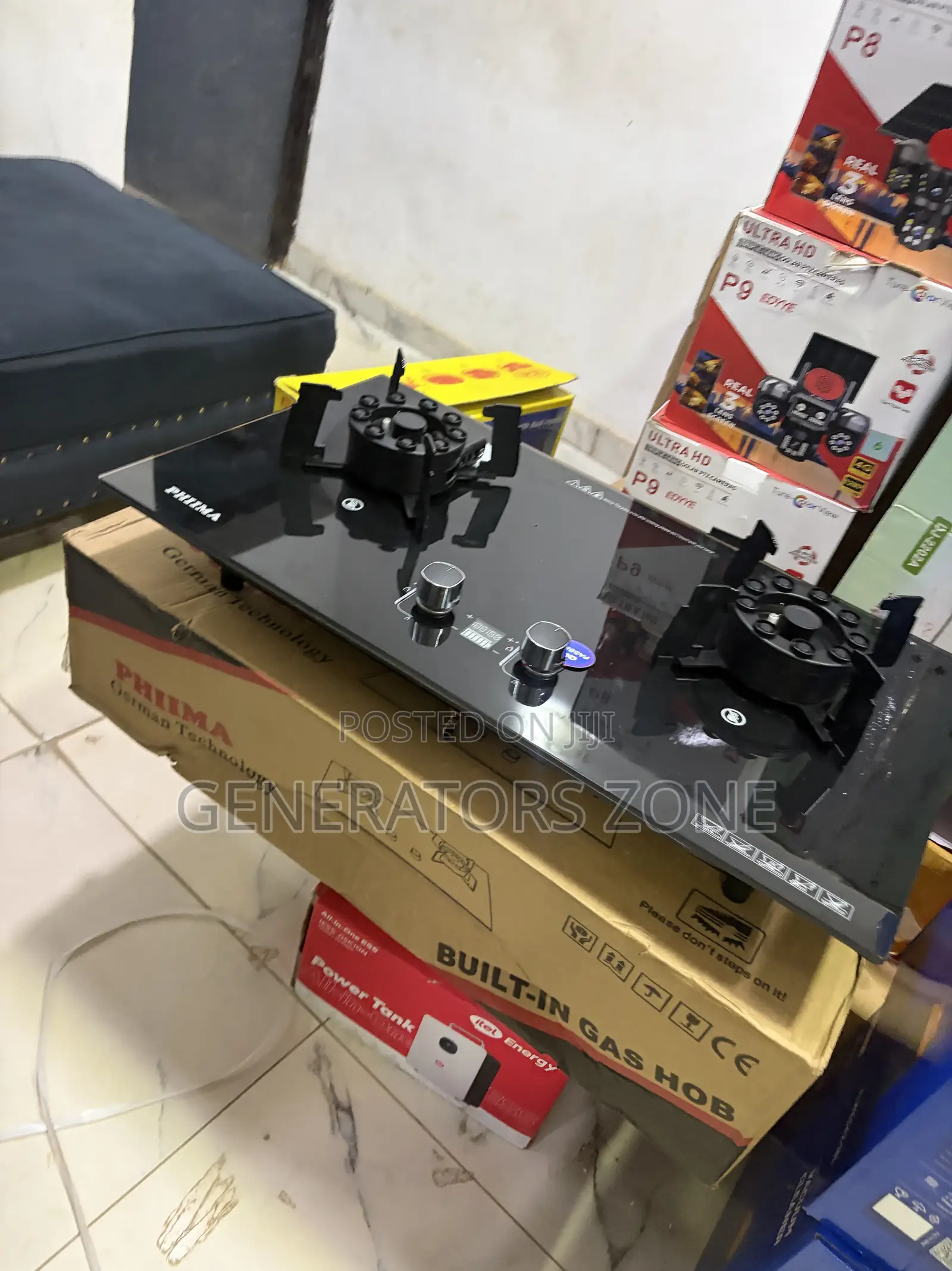 PHIIMA Flipable Twin Burner Built-in Gas Cooktop