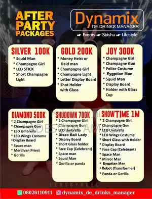 After Party Costume N Drinks Vendor