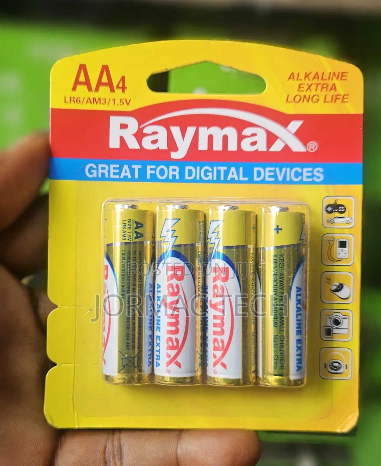 R6 1.5V Raymax Alkaline Batteries AA by 4