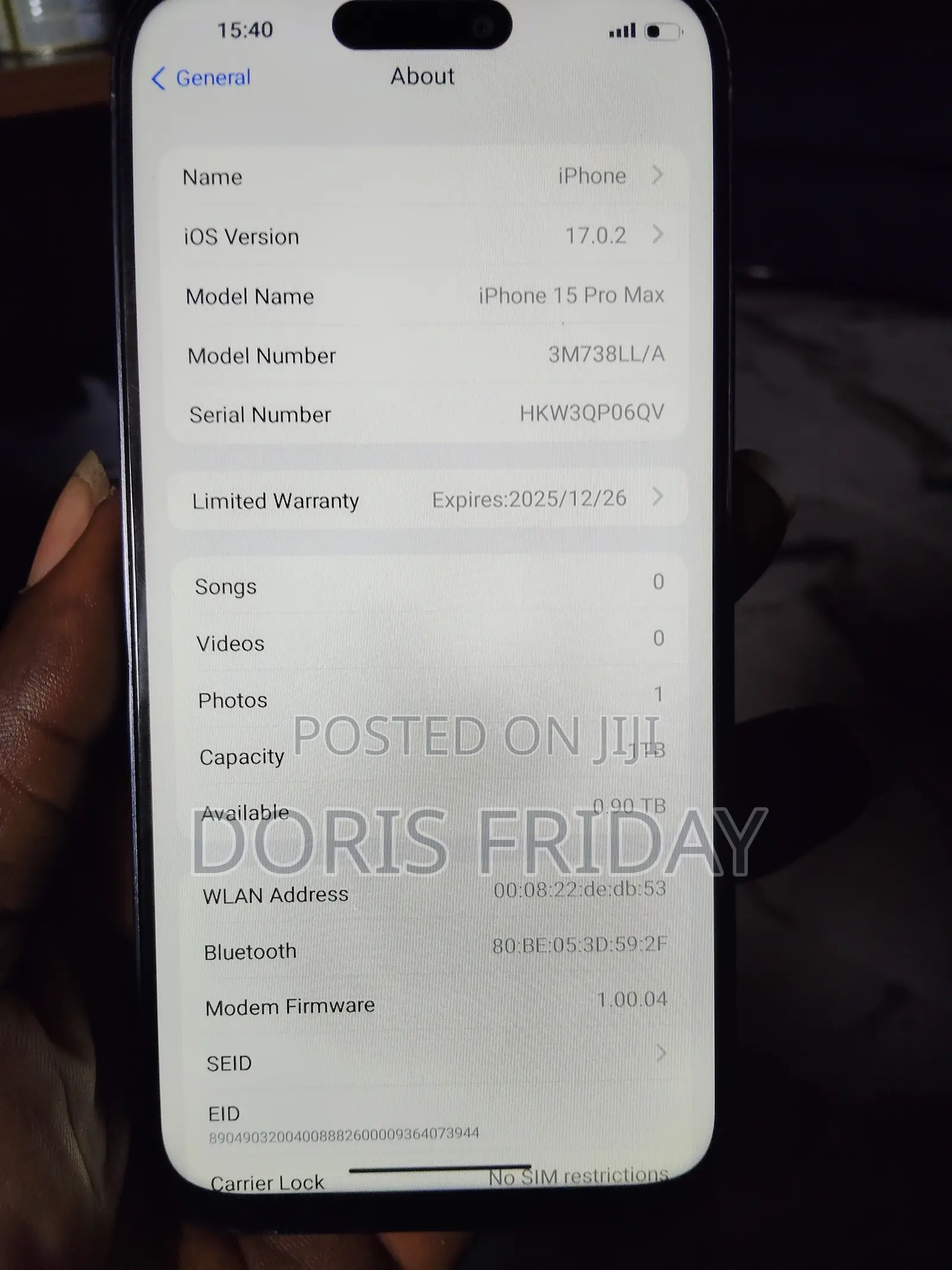Apple iPhone 15 Pro Max 1 TB Gray