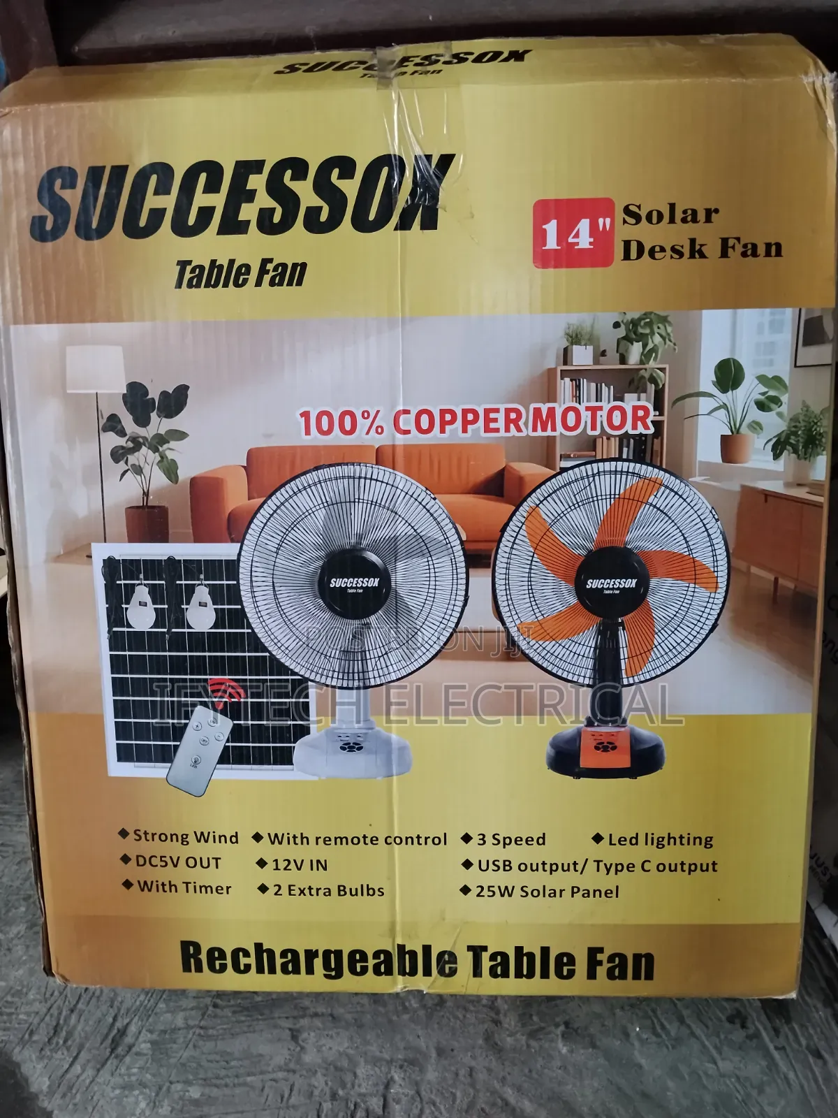 Success Ox Table Solar Fan