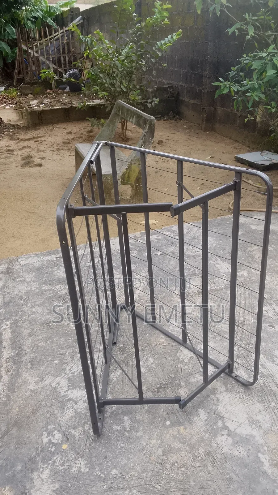 Foldable Single Iron Bed - Neatly Used