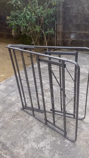 Foldable Single Iron Bed - Neatly Used