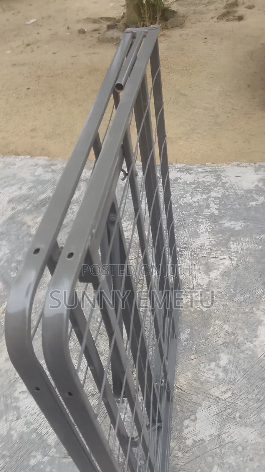 Foldable Single Iron Bed - Neatly Used